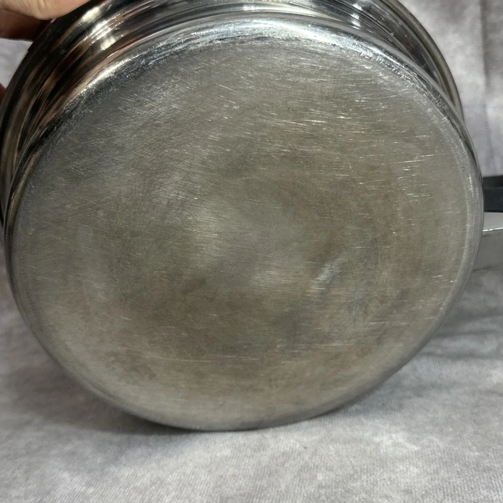 Colonial Ware Steamer Sauce Pot Pan & Lid 3 Ply 18/8 Stainless Steel